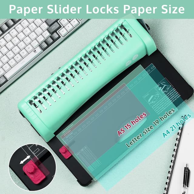 Detalle 2 de OFFNOVA Bindemaschine 450 Blatt