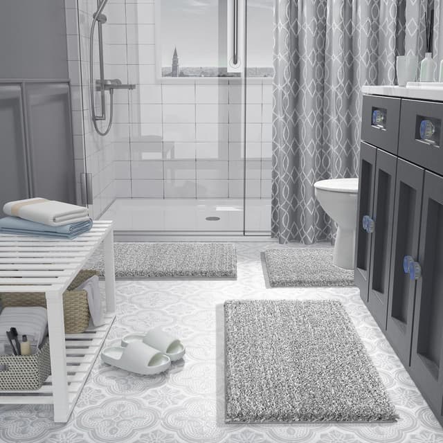 Detalle 2 de Yimobra Bathroom Rugs 32x20 Plush Bath Mat