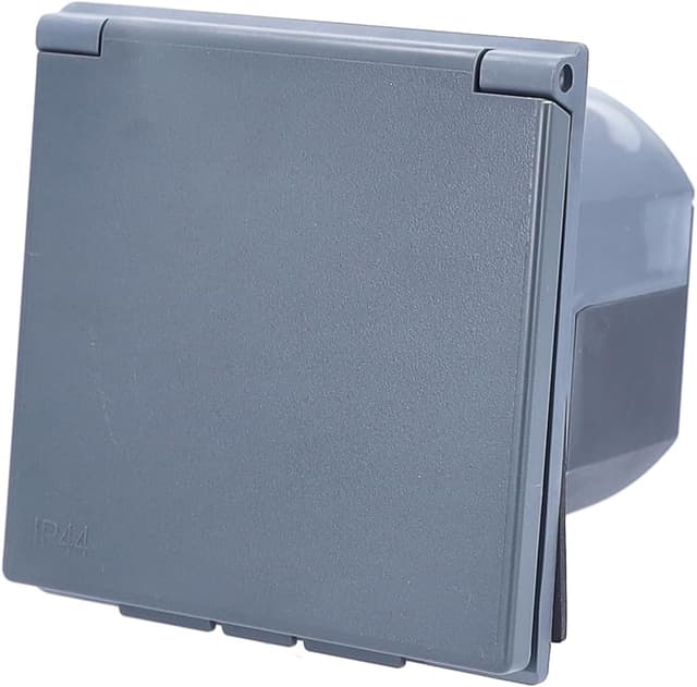 Detalle de as - Schwabe Camping CEE-Caravan-Einspeisungsstecker 230V/16A, 3-polig, IP44, mit Klappdeckel (61492) – Anthrazit