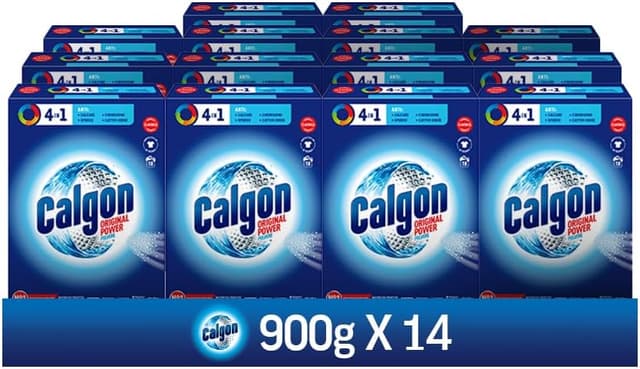 Detalle de Calgon Power Polvere Anticalcare Lavatrice 4 in 1 — 14 confezioni da 900 g per protezione da calcare, sporco e cattivi odori