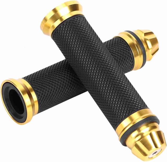 Detalle de Motorcycle Gold Handlebar Lever Grips 7/8 inch
