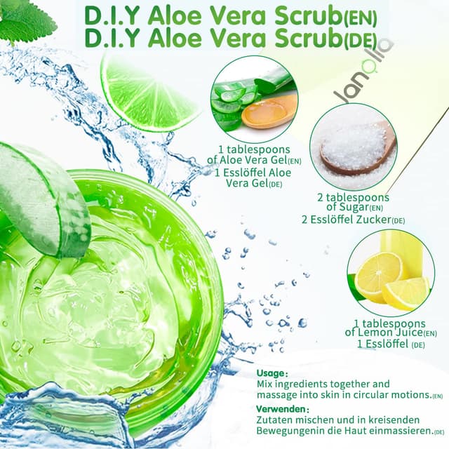 Detalle 2 de Janolia Aloe Vera Gel 300 ml – beruhigende Aloe-Gesichtscreme für Gesicht & Körper mit feuchtigkeitsspendendem Aloe-Extrakt