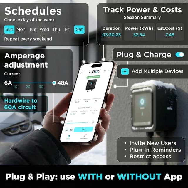 Thumbnail 3 de EVIQO Level 2 EV Charger 48 Amp 240V