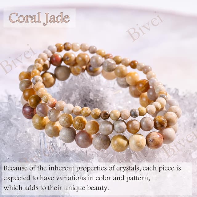 Detalle 1 de Bivei Kristall Armband 4 mm Perlen für Yoga