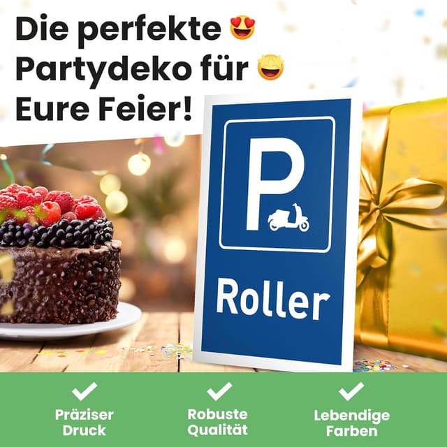 Thumbnail 3 de DankeDir Parkplatz Roller Schild 30x20 cm