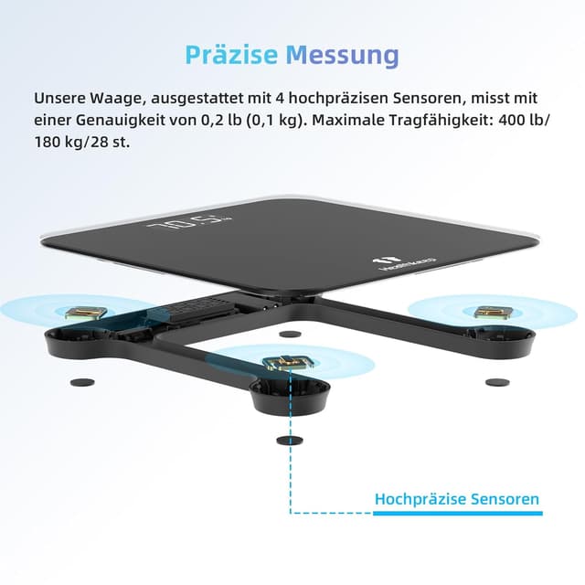 Thumbnail 2 de Healthkeep Personenwaage 26×26 cm, bis 180 kg ⚖