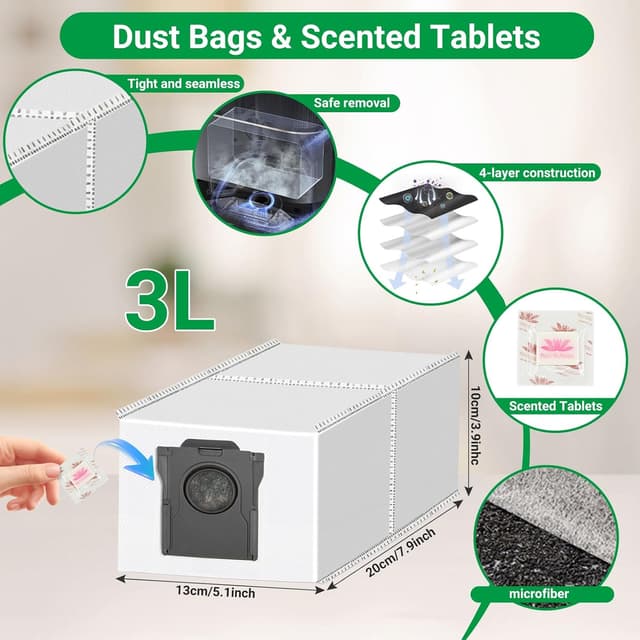 Detalle 2 de Bpbdzz 32-teiliges Zubehör-Set für Dreame L10s Ultra Gen 2, L40 Ultra AE, L10s Pro Ultra Heat, X30 Ultra & Mova E30 Ultra