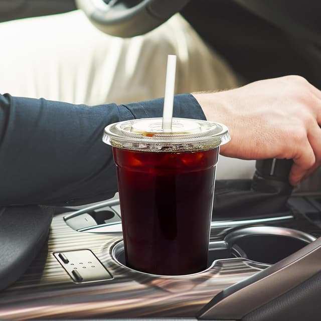 Thumbnail 6 de Turbo Bee 200 Sets 24 oz Clear Plastic Cups with Lids and Straws (Disposable To-Go Iced Coffee Cups)