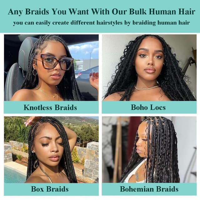 Thumbnail 5 de Human Braiding Hair 20 Inch 💇♀