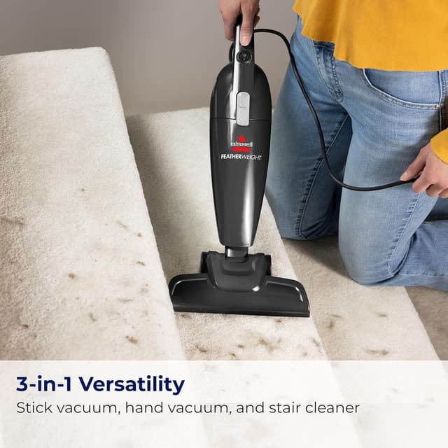 Detalle 2 de Bissell Featherweight Stick Lightweight Bagless Vacuum (2033M) with Crevice Tool, Black