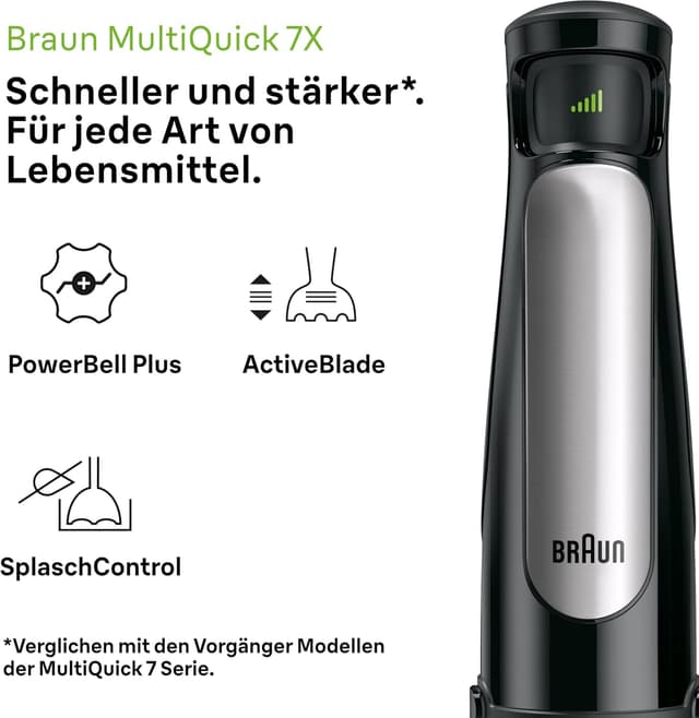 Detalle 2 de Braun MultiQuick 7 Stabmixer 1000 W Schwarz