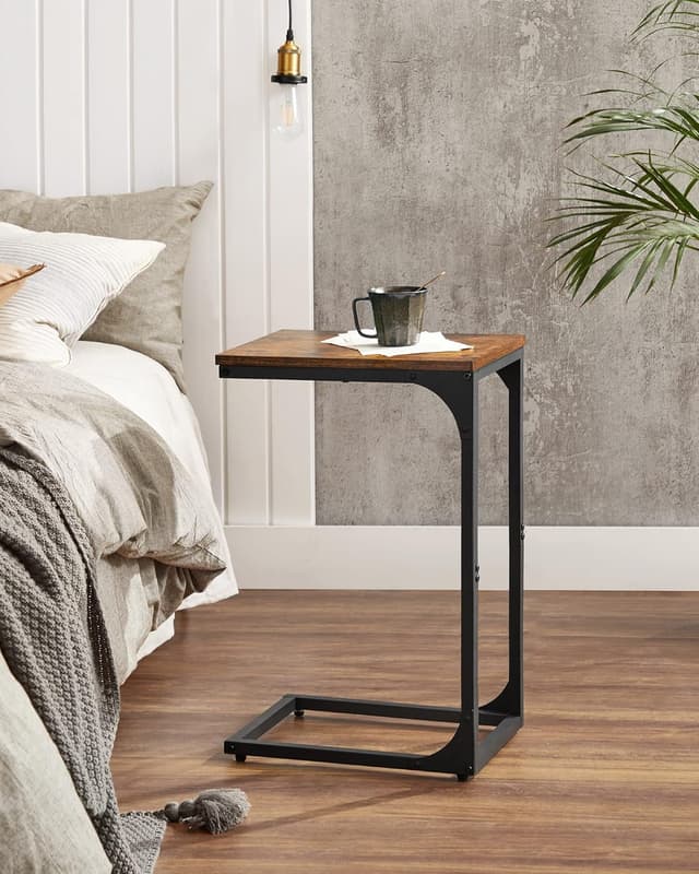 Thumbnail 1 de VASAGLE LET350B01 C-shaped side table, 1 shelf