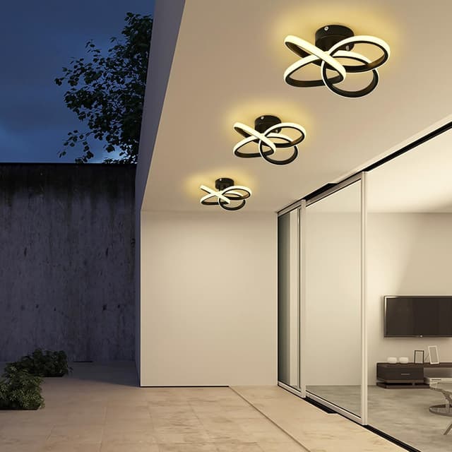 Thumbnail 8 de Plafón LED 36W Moderna Flor🌸 Luz Cálida 3000K Negro