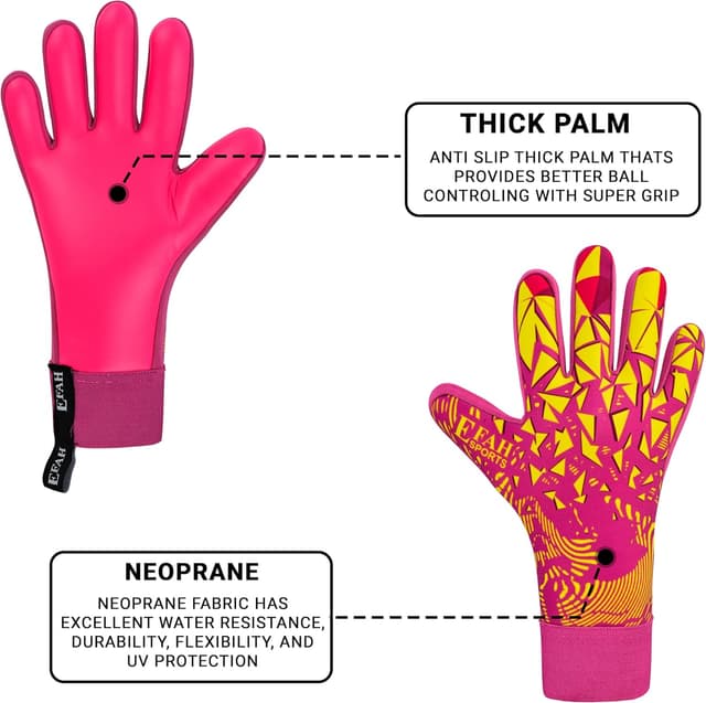 Thumbnail 3 de EFAH SPORTS Goalkeeper Gloves for Youth with Strong Grip