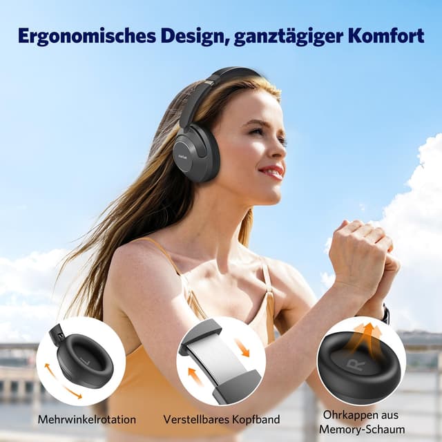 Thumbnail 5 de EarFun Wave Pro Kopfhörer 80 Std Akku