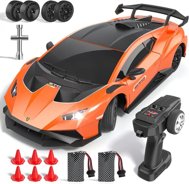 Detalle de Lamborghini RC Drift Car (1:18) 4WD remote control drift car with full-proportional throttle and LED lights