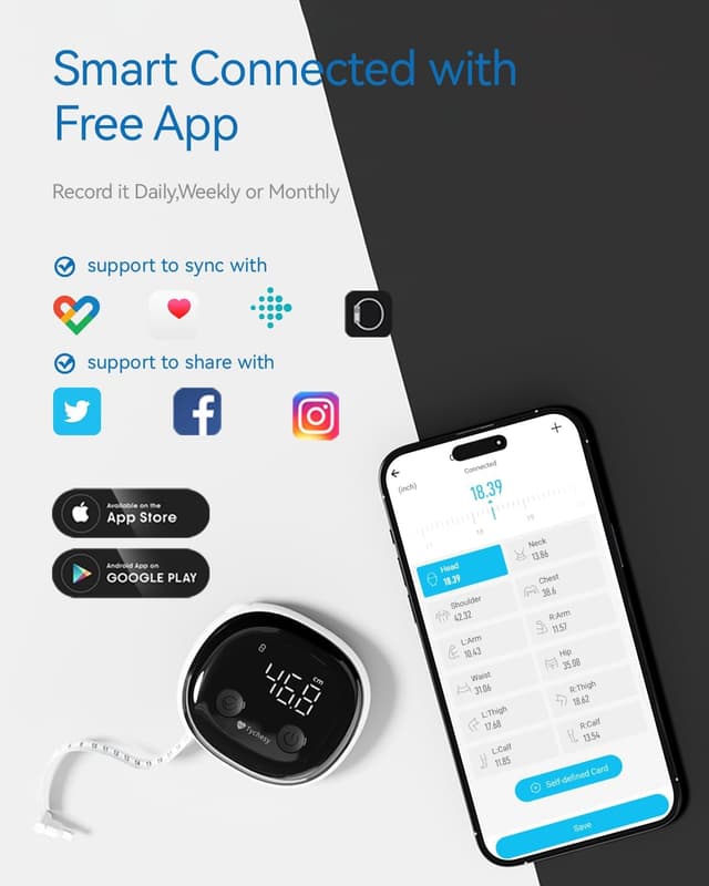 Thumbnail 4 de Tychesy Smart Body Tape Measure