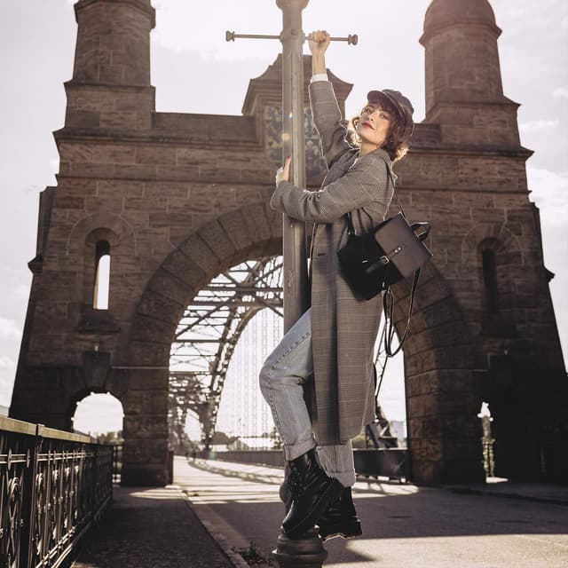 Thumbnail 6 de Petit sac à dos femme Expatrié Anna noir en toile & cuir végétalien (mini, 5,1 L)