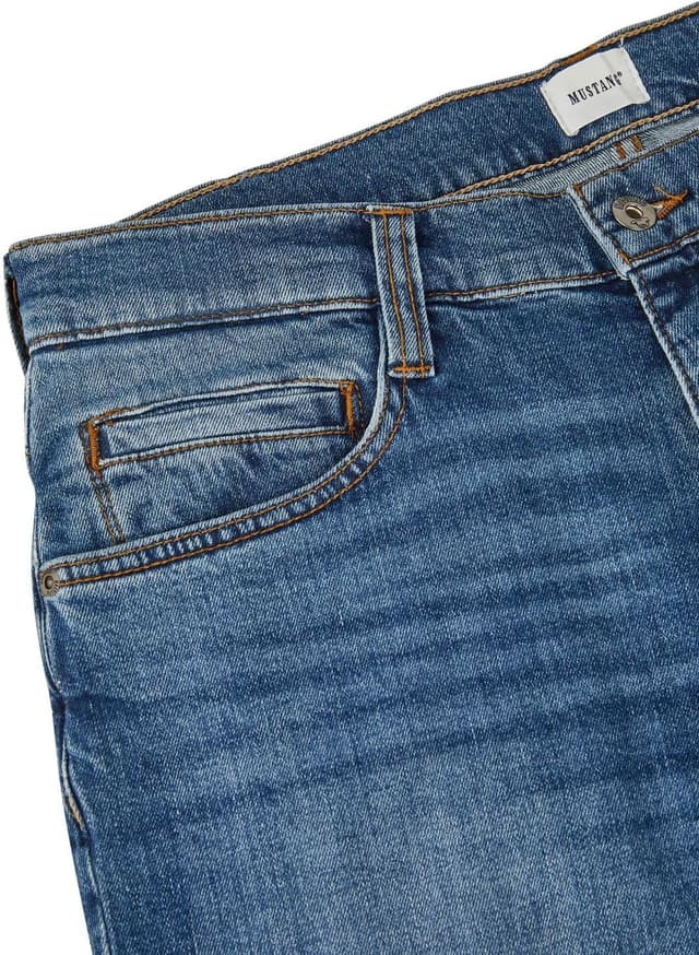 Detalle 2 de MUSTANG Herren Stretch-Jeans „Oregon“ Bootcut in Schwarz-Blau (Gr. 30–44)