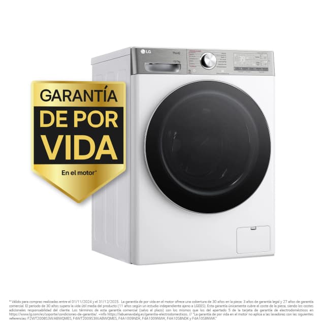 Detalle 2 de LG F4DR9513A2W lavadora secadora 13 kg