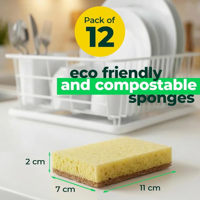 Thumbnail 4 de bioGo 12 Pack Biodegradable Sponges