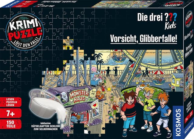 Detalle de KOSMOS Krimi Puzzle „Die drei ??? Kids“ – Vorsicht Glibberfalle (150 Teile, Schleim selbermachen) ab 7 Jahren