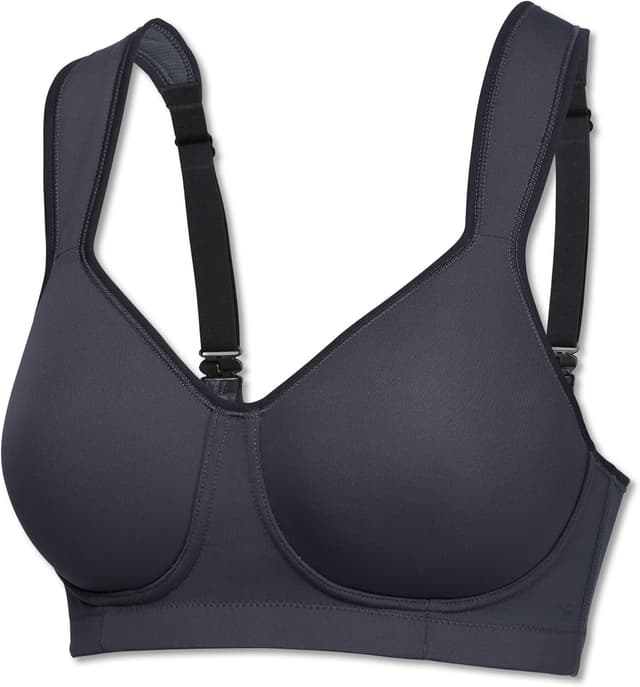 Detalle de Schiesser Women’s Active Softcup Sports Bra (Anthracite)