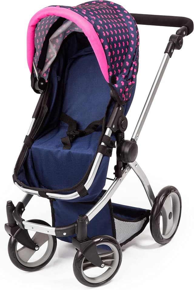 Detalle de Bayer Design 18354AC Grand Ensemble de poussette pour poupée transformable (jusqu’à 46 cm), bleu