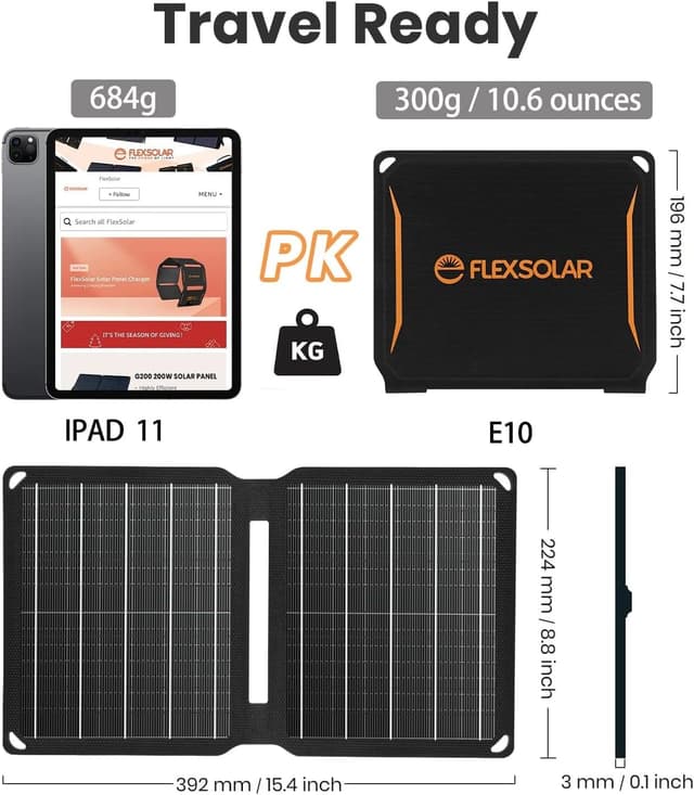 Thumbnail 3 de FlexSolar 10W Portable Solar Charger