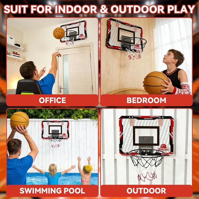 Thumbnail 3 de TEKXDD Basketball Hoop Indoor Over The Door