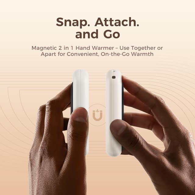 Detalle 2 de OCOOPA Magnetic Hand Warmers Rechargeable UT4 Young (2 Pack) – Ultra-thin electric hand warmers with 3 heat settings