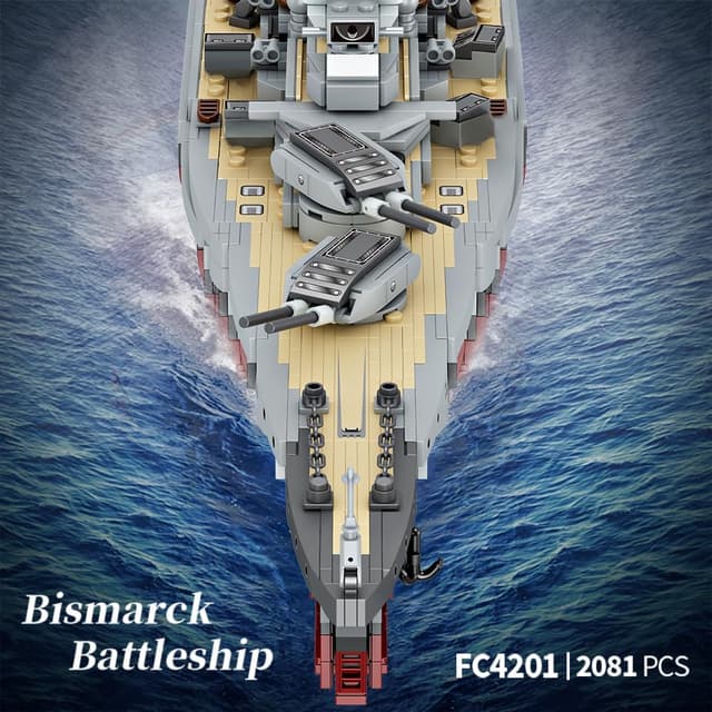 Detalle 1 de MISINI Technik FC4201 Schlachtschiff Bismarck 2081 PCS