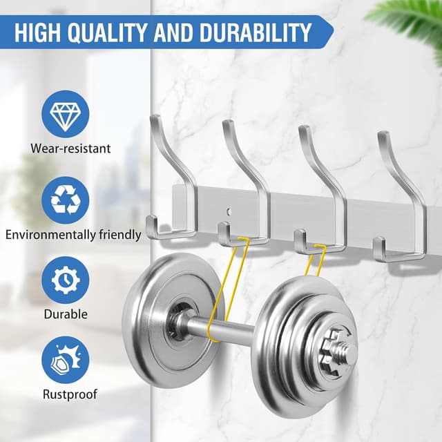 Detalle de ZUIMENG Appendiabiti da Parete 3 ganci 🪝