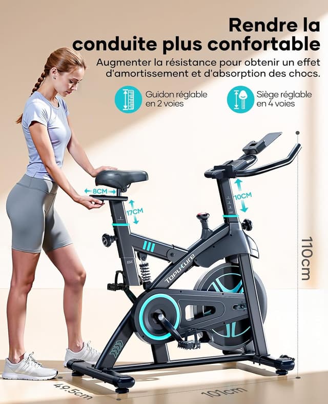 Thumbnail 6 de TOPUTURE Velo d'appartement connecté 160 kg ⚙