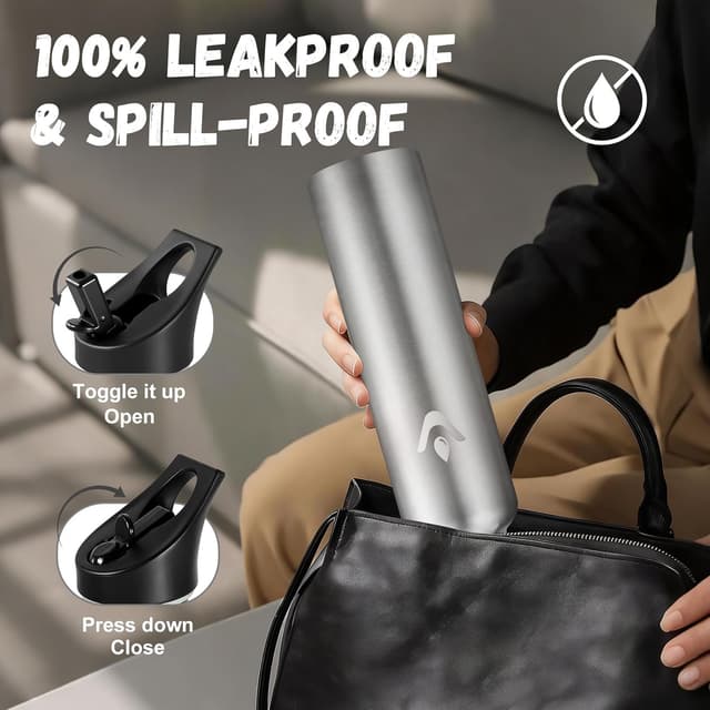 Detalle de Borraccia termica JAPORIA 1L con cannucce