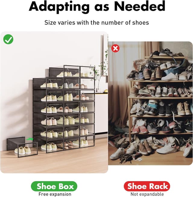 Detalle de Foluck Shoe Storage Box 15-Pack for Sneakers