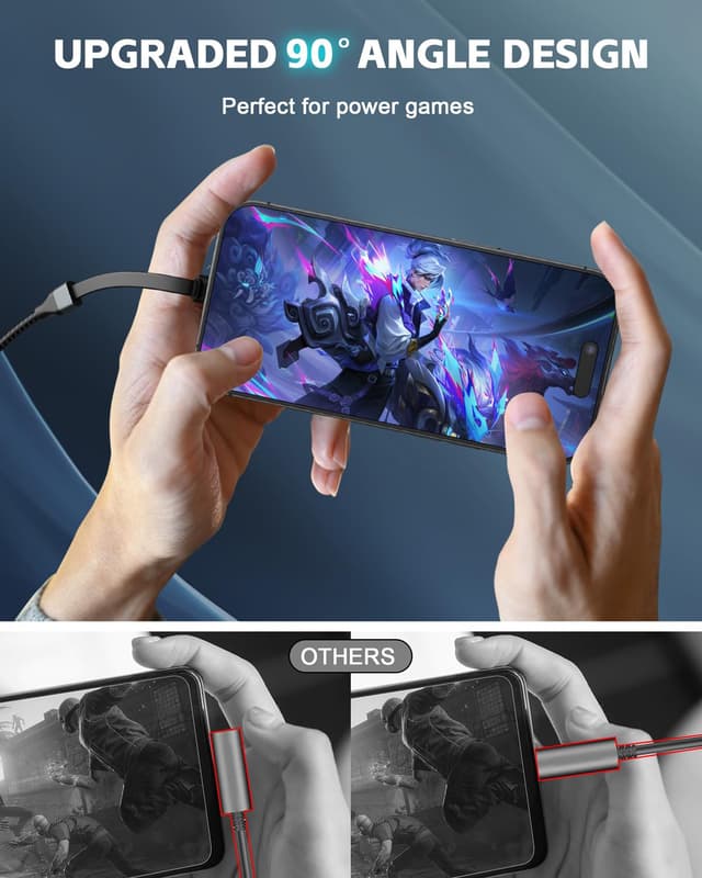 Detalle de MEOU USB C Cable 60W 3.3ft 🔌