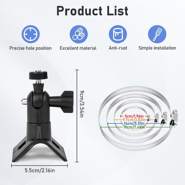Detalle 2 de OFFCUP Supporto da parete regolabile per telecamere di sicurezza (2 pezzi) per Arlo Pro, Arlo Ultra, Arlo Go e altri modelli compatibili, nero