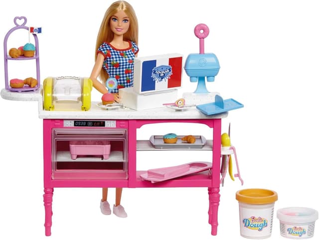 Detalle de Barbie Malibu Roberts – Puppe & Spielset mit 18 Teilen zum Backen (HJY19)