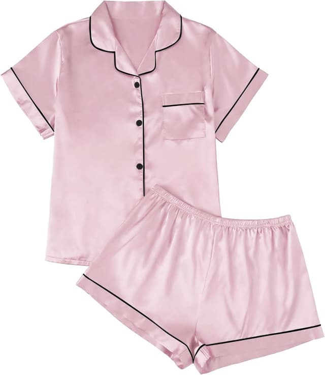 Detalle de LILLUSORY Silk Satin Pajama Set 2-Piece