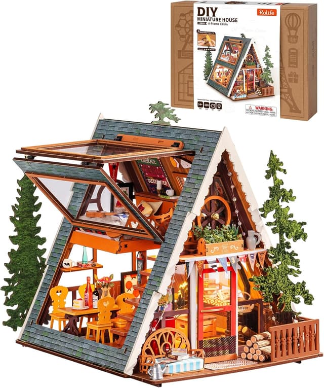 Imagen de Rolife A-Frame Cabin Miniature Kit en OfertitasTOP