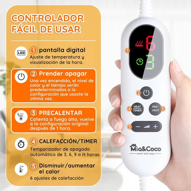 Detalle 2 de Almohadilla Térmica para Espalda y Cuello 🧣 60x100cm, 6N, Lavable