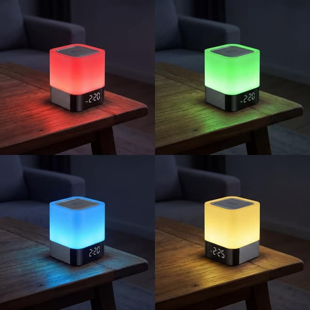 Detalle 2 de Gallstep Night Lights Bluetooth Speaker with Alarm Clock, MP3 Playback & Touch Sensor Lamp