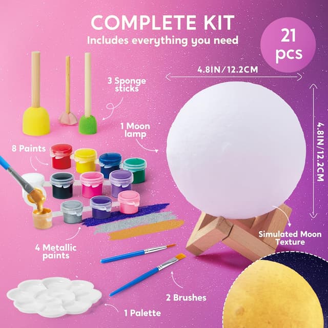 Thumbnail 1 de Klever Kits DIY 3D Moon Lamp Kit ๐จ