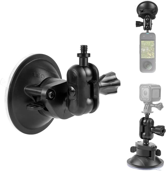 Detalle de PULUZ 1/4 Arm Saugnapfhalterung für Actioncams