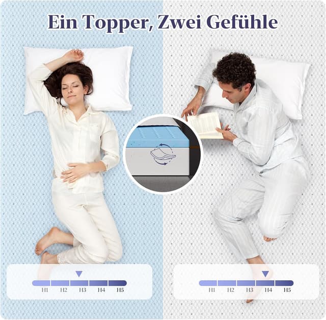 Thumbnail 1 de BedStory Gel Memory Foam Topper 10 cm 180x200