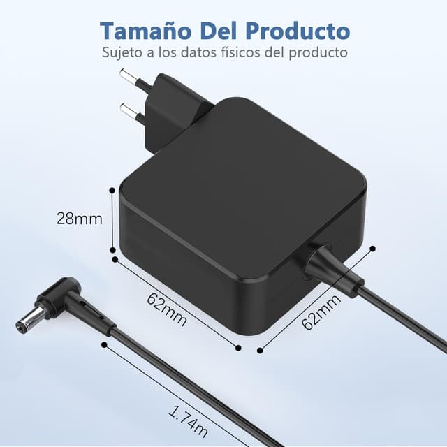 Thumbnail 2 de Cargador 45W compatible con ASUS VivoBook 19V 2.37A