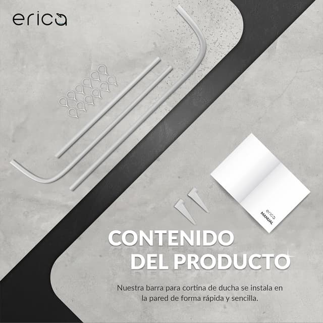 Thumbnail 5 de Erica Barra para Cortinas de Ducha Inoxidable 🚿 85x95x85cm