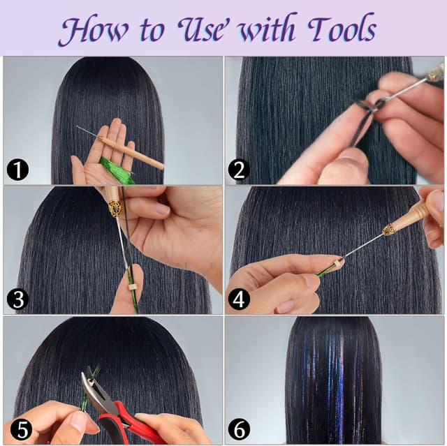 Detalle 1 de Svalor 4000 Hair Tinsel, 48 Zoll Glitzer