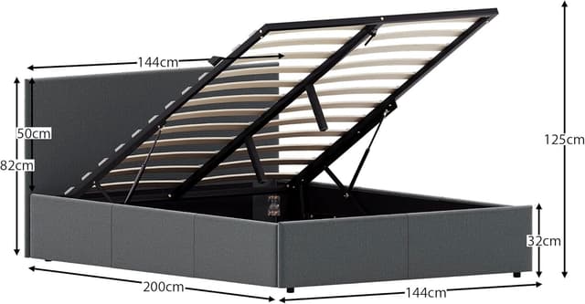 Detalle de Vida Designs Veronica Ottoman Bed 4ft6